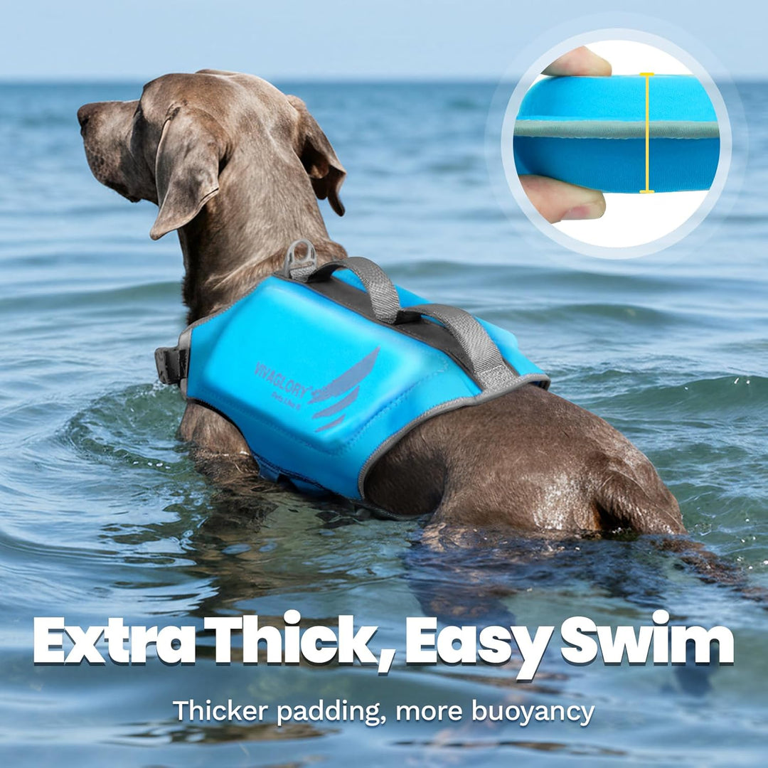 VIVAGLORY High Buoyancy Schwimmweste Hund, Rettungsweste, Hundeschwimmweste für Bootfahren, Schwimmh