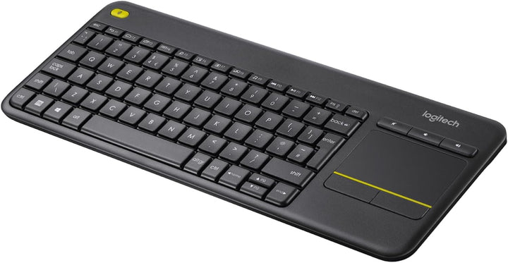 Logitech K400 Plus Kabellose Touch-TV-Tastatur mit integriertem Touchpad, Italienisches QWERTY-Layou