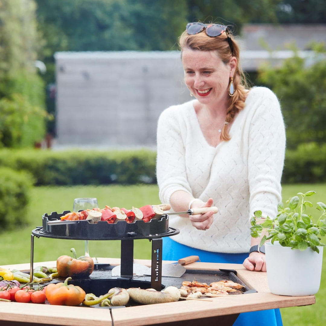 Barbecook Spiesshalter Dynamic Centre, Ring für Spiesse 36 cm - Perfekt für den offenen Holzgrill Ne