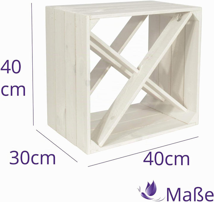 3 Set Weinregal Wino aus Holz - Weiss X Regal Holzkiste 3 X Regal, 3 X Regal