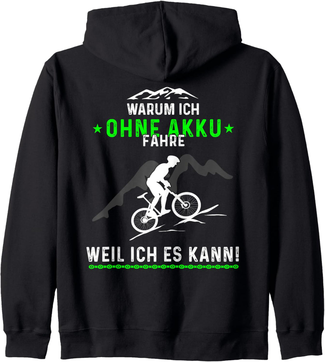 Warum ich ohne Akku fahre? Weil ich es kann! Fahrrad Kapuzenjacke