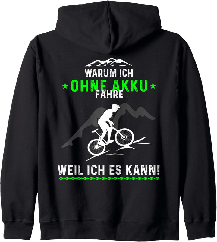 Warum ich ohne Akku fahre? Weil ich es kann! Fahrrad Kapuzenjacke