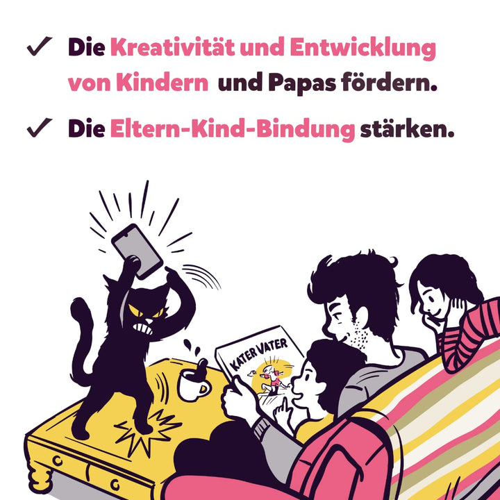 Kater Vater: 40 Papa-Kind-Spiele im Liegen – Für übermüdete Papas und hellwache Kinder., Geschenkart