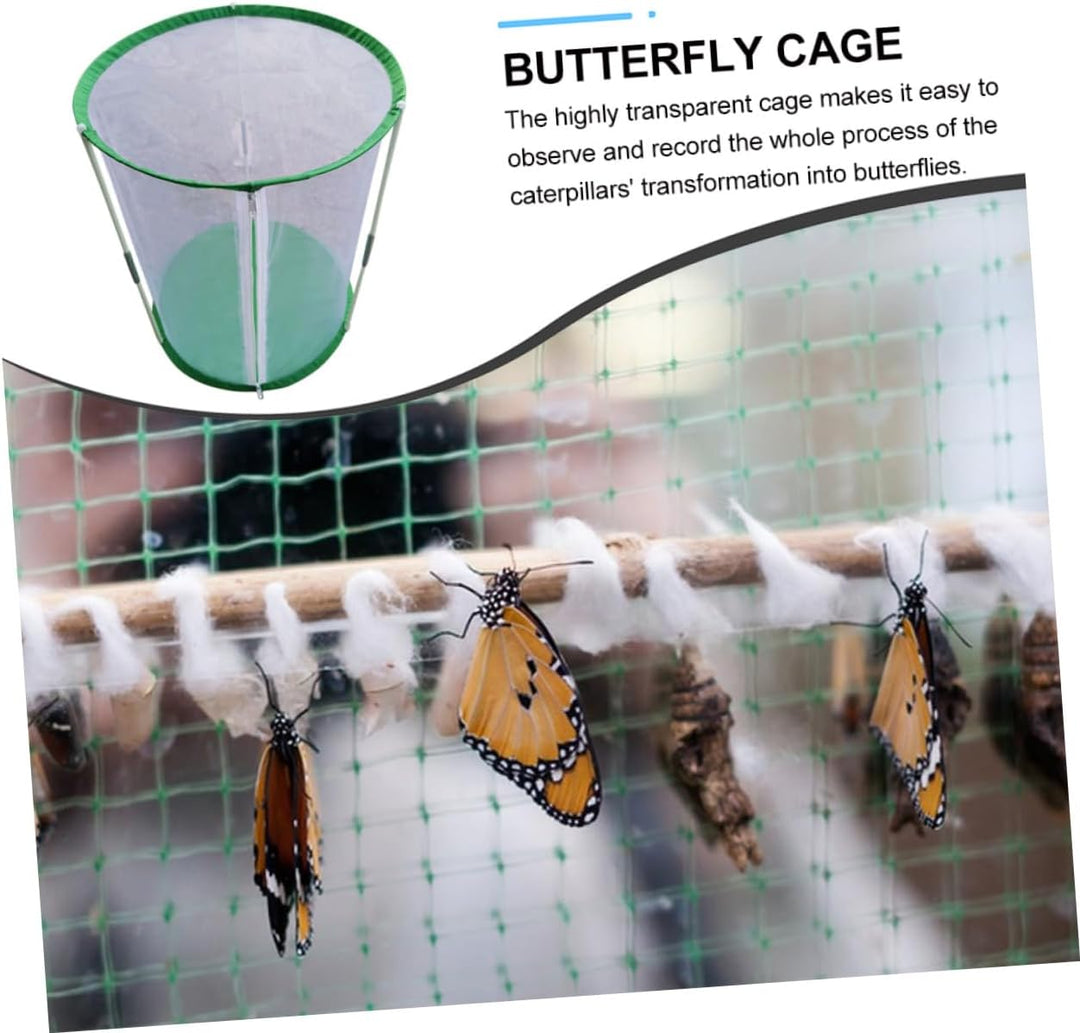 Yardwe Schmetterlingskäfig Tragbarer Käfig Für Schmetterlingszucht Hochtransparenter Netzkäfig 30x60