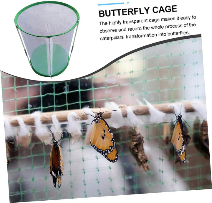 Yardwe Schmetterlingskäfig Tragbarer Käfig Für Schmetterlingszucht Hochtransparenter Netzkäfig 30x60
