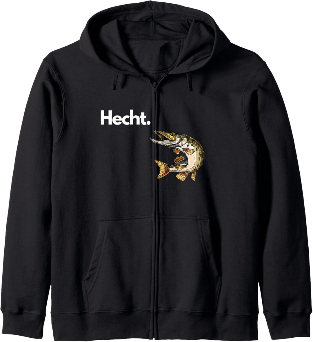 Hecht Angeln Angler Kapuzenjacke
