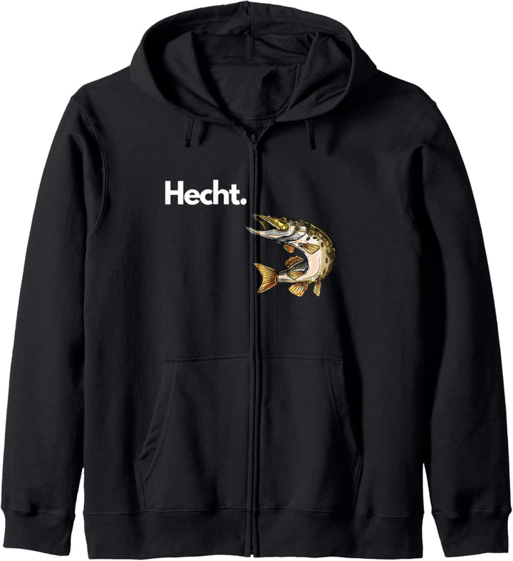 Hecht Angeln Angler Kapuzenjacke