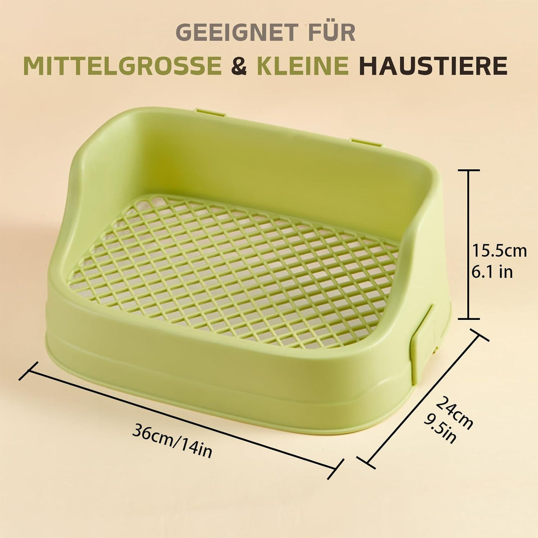 Kaninchen Toilette, Mittelgross Kleintier Katzentoilette für Käfige Abnehmbar Ecktoilette Töpfchentr