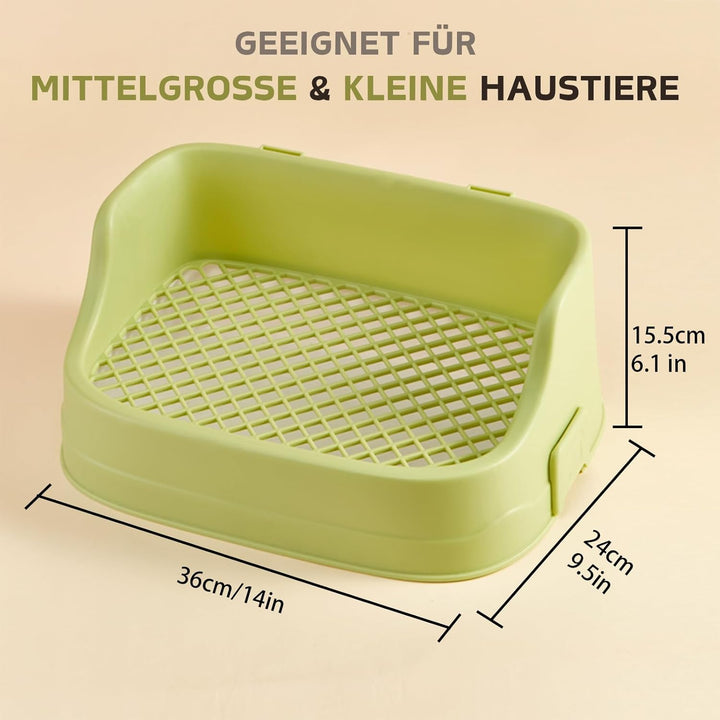 Kaninchen Toilette, Mittelgross Kleintier Katzentoilette für Käfige Abnehmbar Ecktoilette Töpfchentr