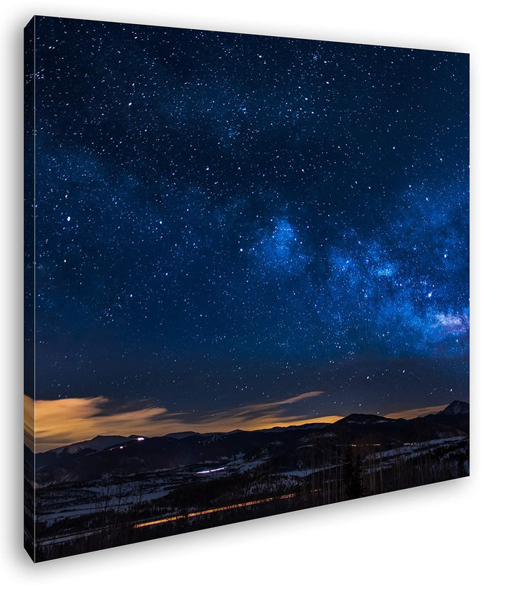 deyoli Zauberhafter Sternenhimmel Format: 60x60 als Leinwandbild, Motiv fertig gerahmt auf Echtholzr