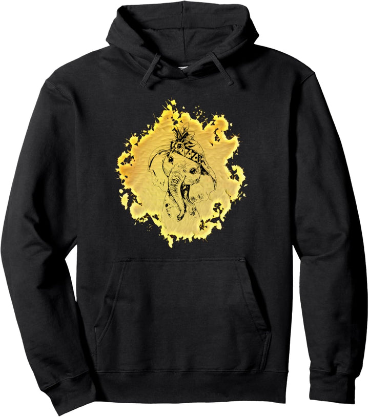 Elefanten Motiv Afrika Tiermotiv Wildtiere Tiere Elefant Pullover Hoodie