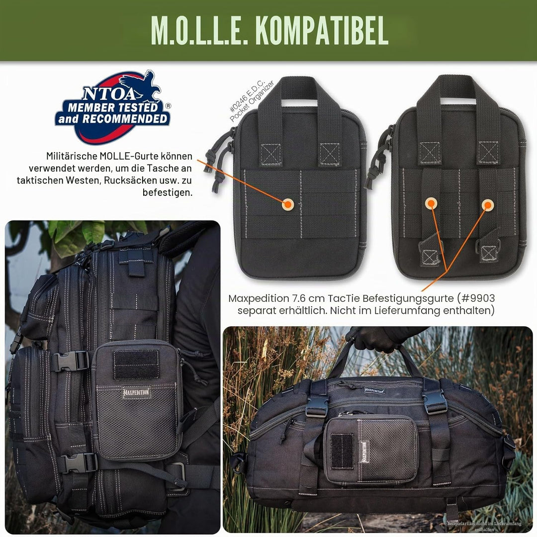 Maxpedition E.d.c. Pocket Organizer Tasche Standard-Grösse Schwarz, Standard-Grösse Schwarz