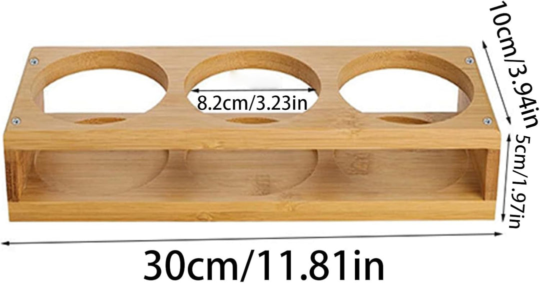 Becherhalter | Bierglashalter aus Holz | 3 Löcher Flaschentablett Getränkebehälter für Restaurant Kü