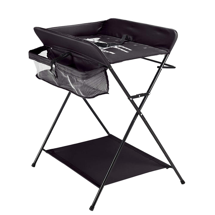 Klappbare Baby Wickelkommode, Wickeltisch mit Ablageflächern, Kissen mit Höhenskala, Breiter Wickelt