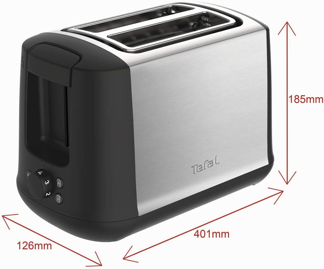 Tefal TT340830 2 Scheiben/E 850 W Schwarz, Edelstahl Toaster