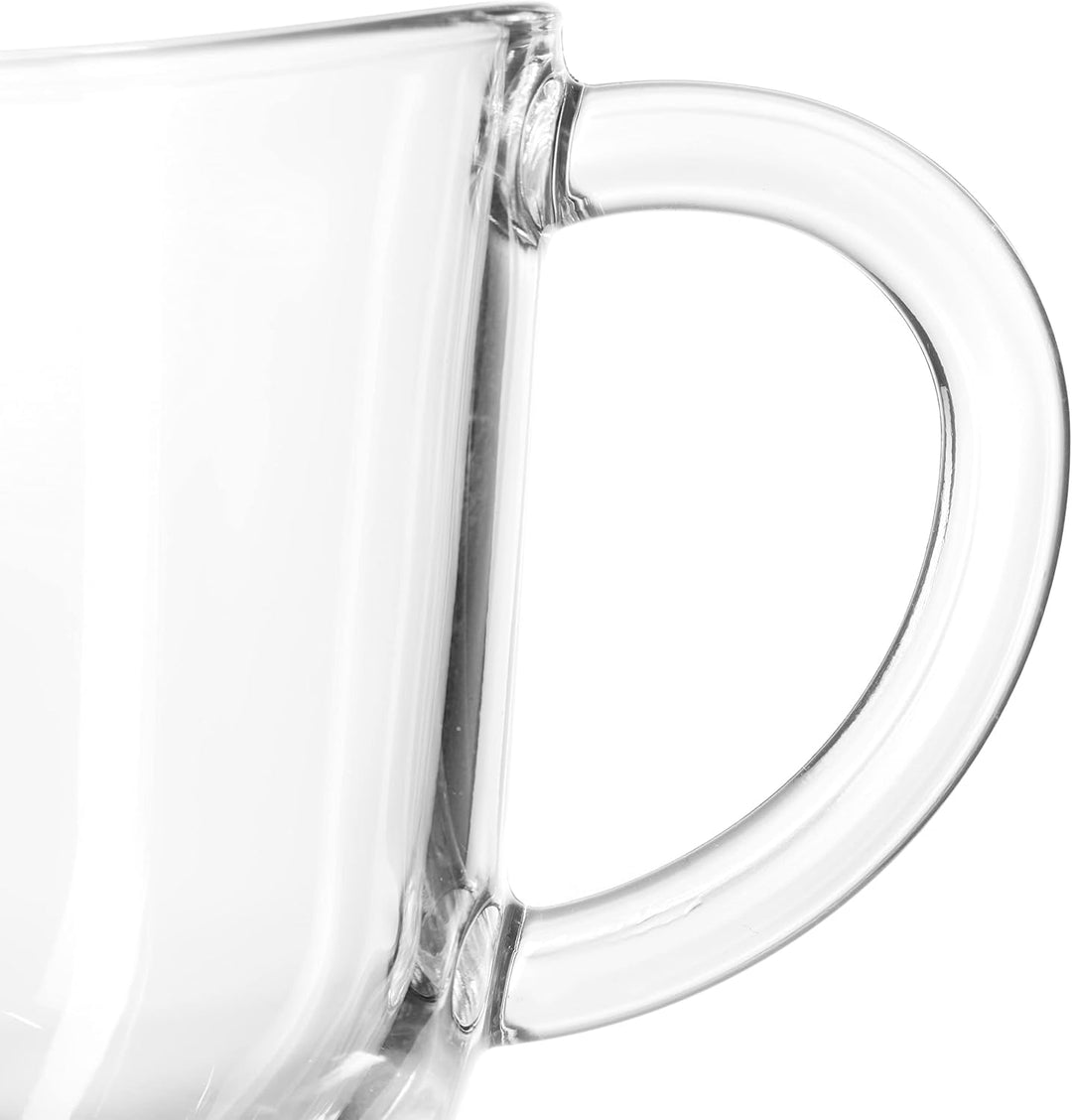 Leonardo Napoli Kaffee-Tassen 6er Set, spülmaschinengeeignete Kaffee-Becher, kleine Glas-Tasse mit H