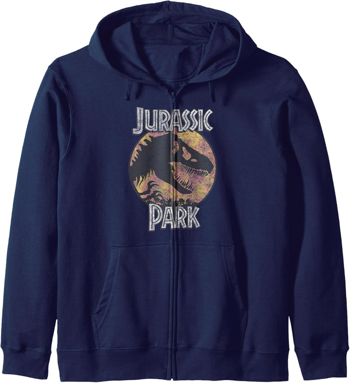 Jurassic Park Simple Logo T-Rex Silhouette Circle Kapuzenjacke