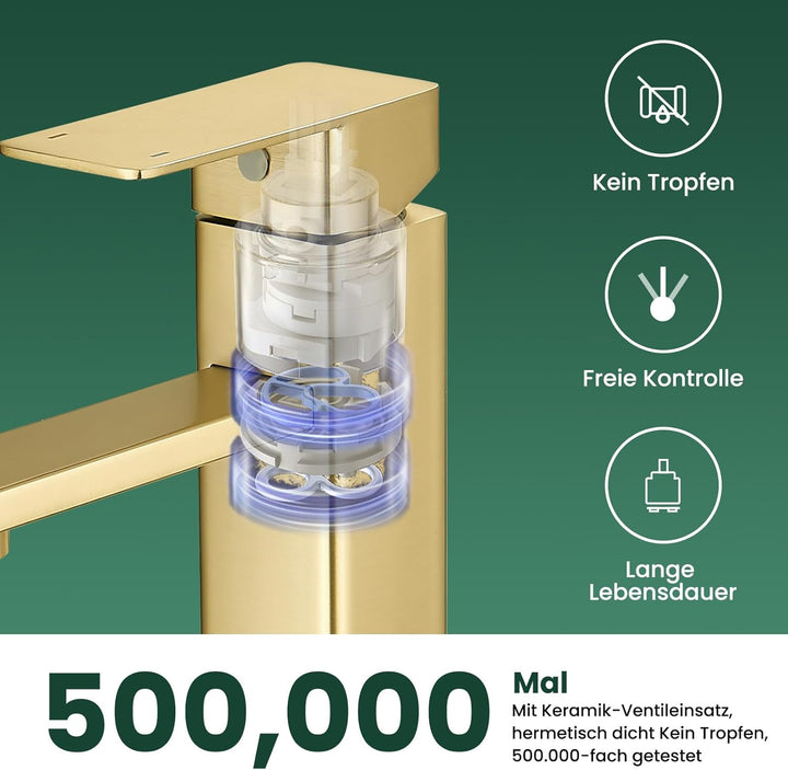 Wasserhahn Bad Waschtischarmatur Einhand Klein Einhebelmischer Waschbeckenarmatur Edelstahl für Wasc