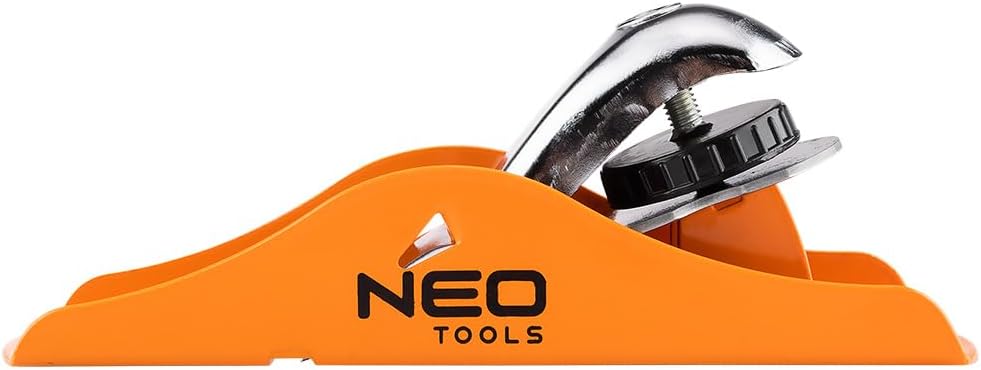 NEO TOOLS Handhobel 163x45mm – Präzisions-Holzhobel aus Gusseisen mit 42mm Klinge aus 65MN Stahl, ve