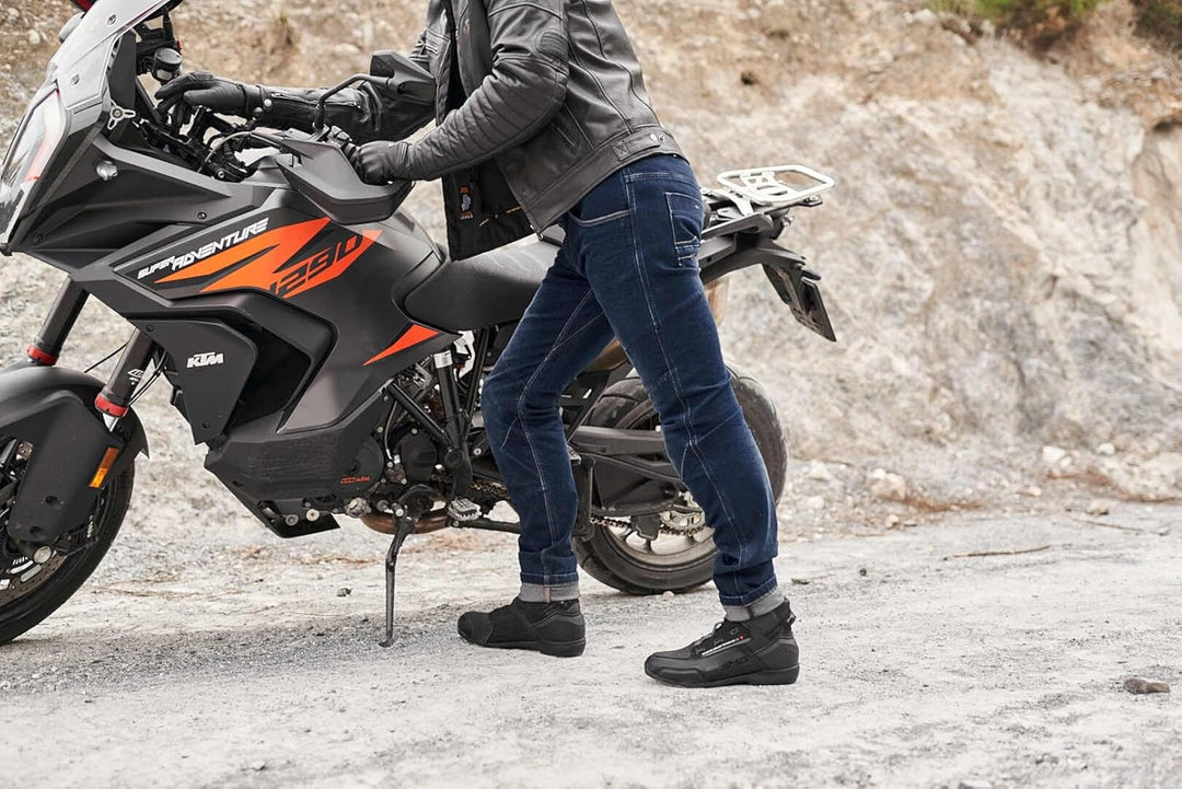 SHIMA DEVON Motorradjeans - Belüftete Elastische Slim Fit Biker Motorradhose mit FiberQL-Verstärkung