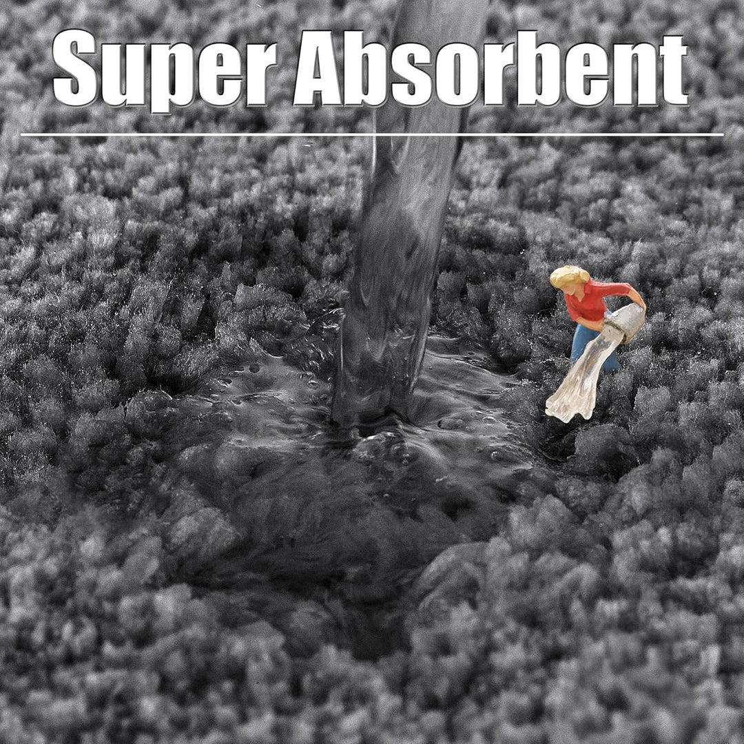 ROLIZOE Extrem Dicker Badematte rutschfest Badteppich Hochsaugfähige Badezimmerteppich Superweicher