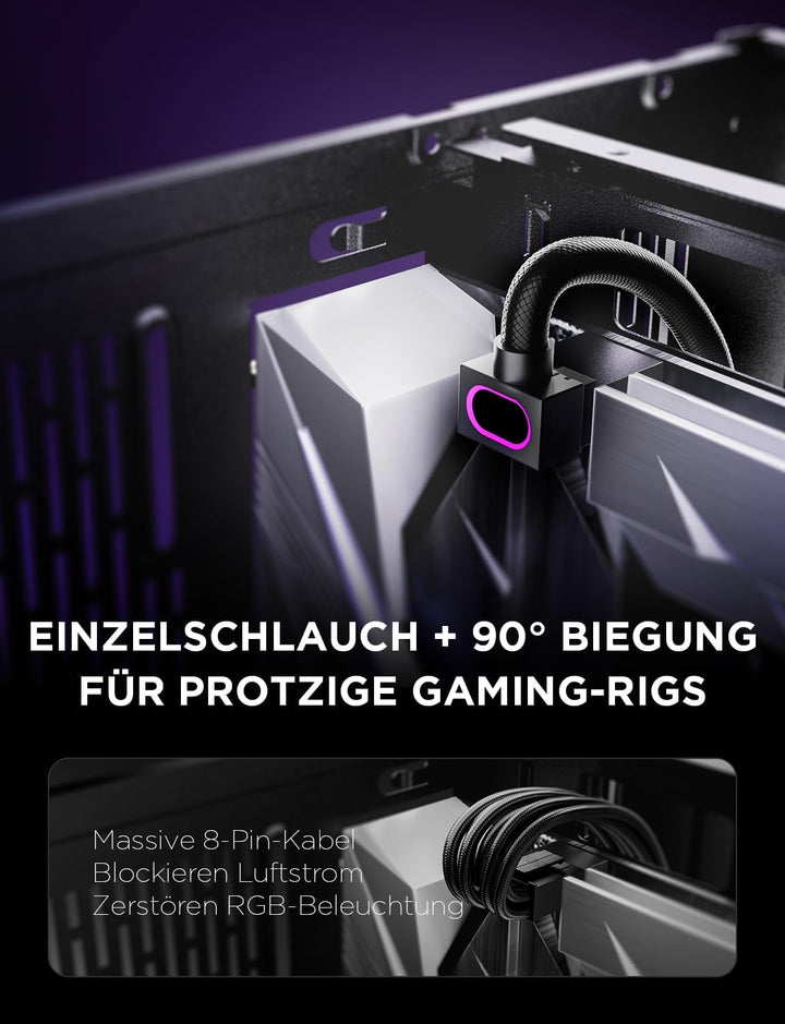 AsiaHorse Hydrus 8-Pin CPU Verlängerungskabel [NUR FÜR CPU], EPS 12V Stromkabel (NICHT FÜR GPU), 18A