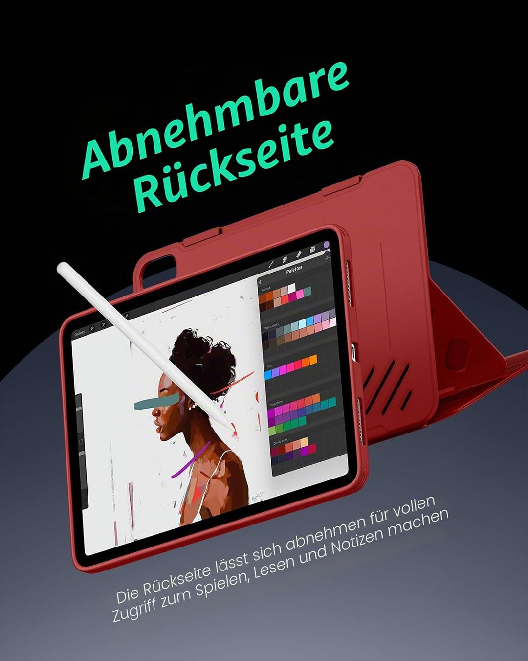 ESR Hülle für iPad Air 11 Zoll M4/M3/M2, iPad Air 8/7/6/5/4 (2026/2025/2024/2022/2020), drehbare Hül