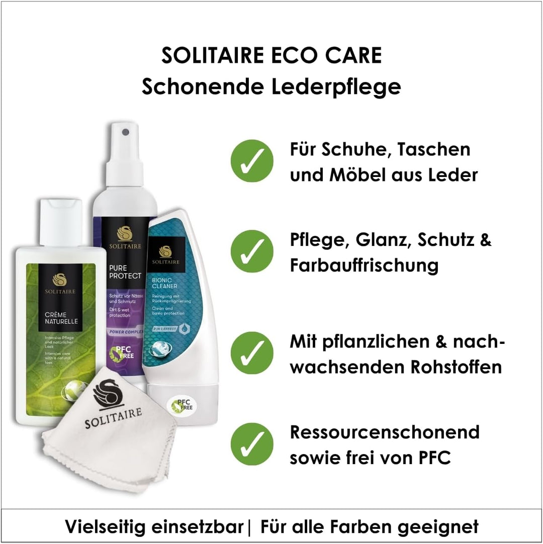 Eco Care Set– Schuhpflegeset mit natürlichen Inhaltsstoffen inkl. tiefenwirksamer Schuhreiniger, rei