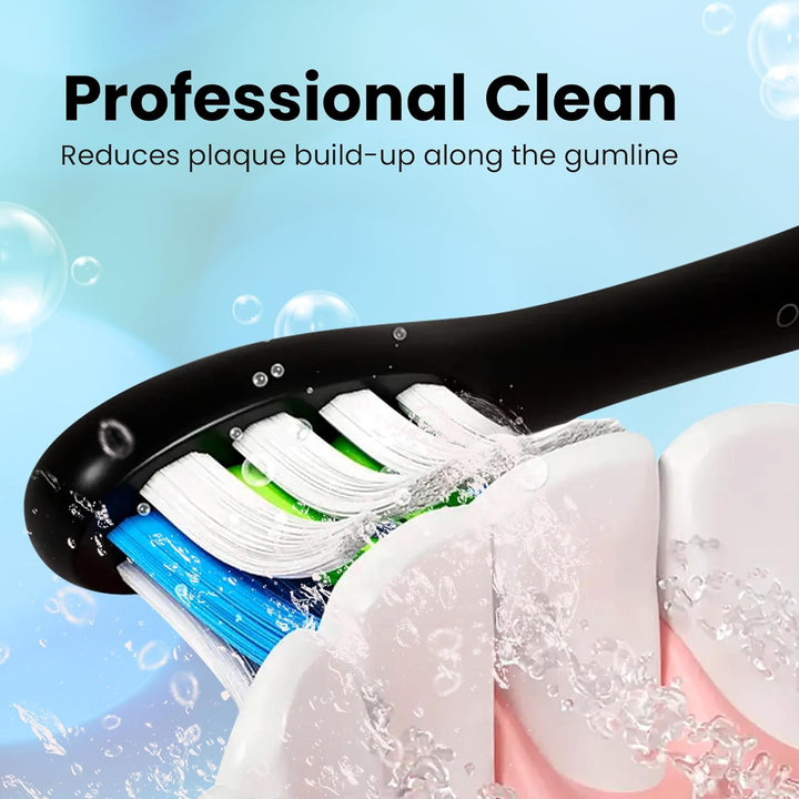 Oclean Bürstenköpfe Professional 6 Stück, DuPont-Borsten Zahnbürstenkopf mit Zungenreiniger, Plaque