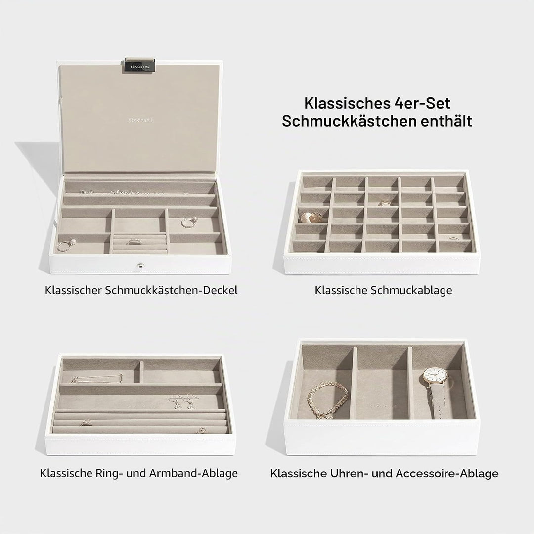 Stackers Weiss Klassisch Schmuckschatulle - 4 White, White