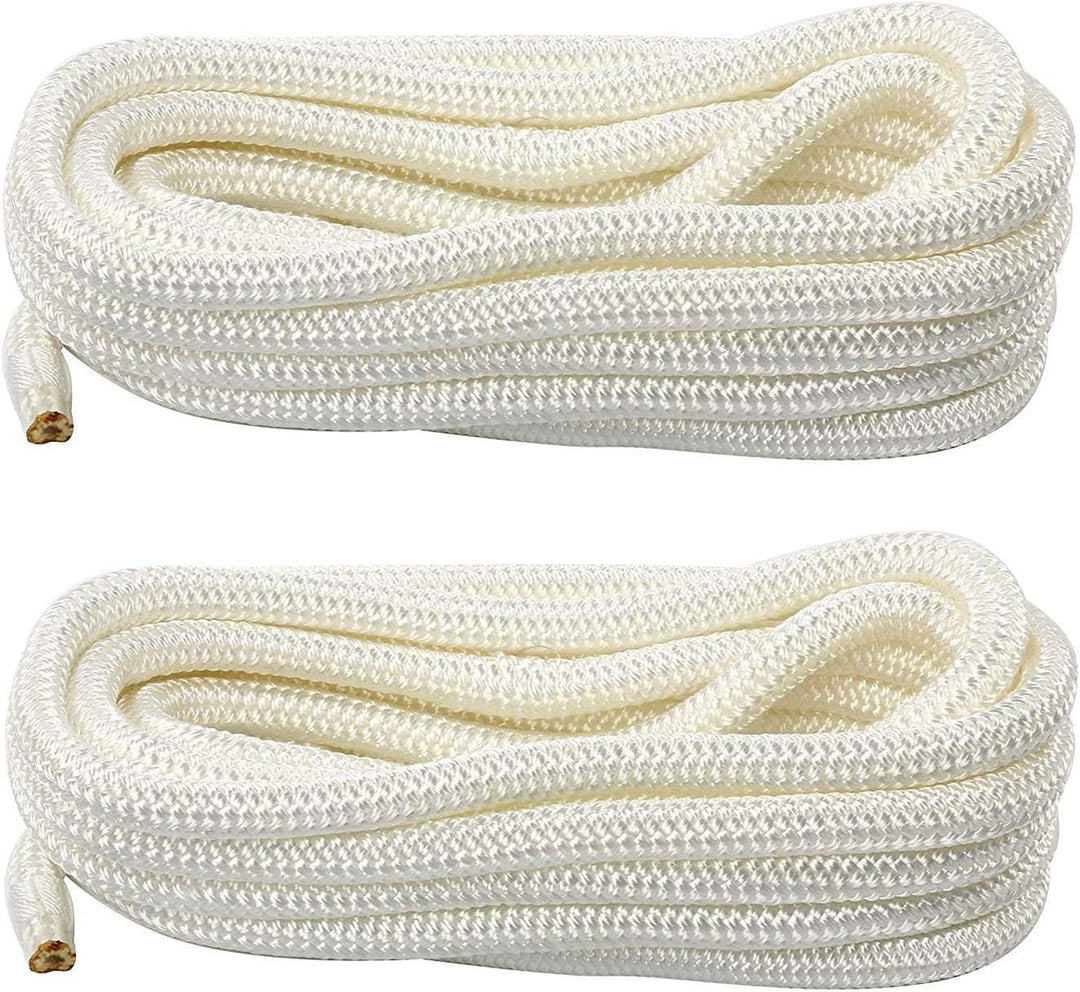 BOOMSTART 4 Stück Boot Seil 12mm Festmacherleine mit Auge Nylon Doppelt Geflochten Fenderseil Dock L