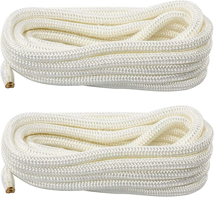 BOOMSTART 4 Stück Boot Seil 12mm Festmacherleine mit Auge Nylon Doppelt Geflochten Fenderseil Dock L