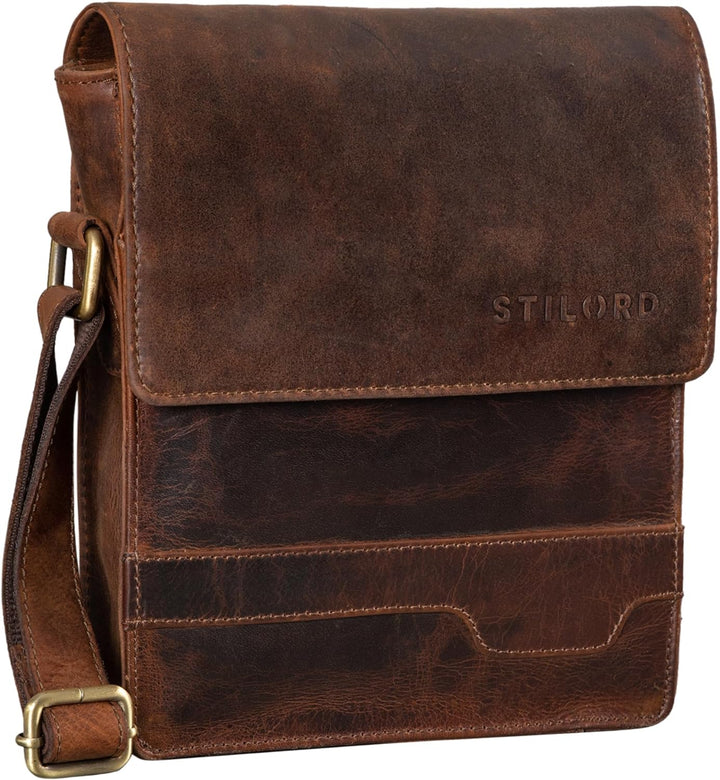 STILORD 'Sven' Herrenhandtasche Leder Umhängetasche klein Schultertasche Männer 8 Zoll Tablet Herren