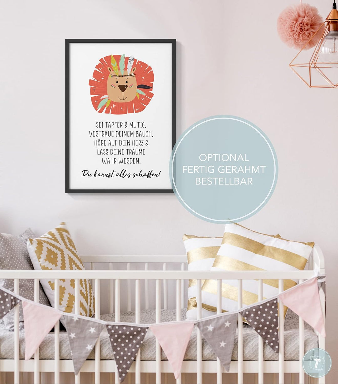 Papierschmiede® Kinderposter in A2 (42cm x 59,4cm), Wanddeko für Kinderzimmer oder Spielecke, Gesche