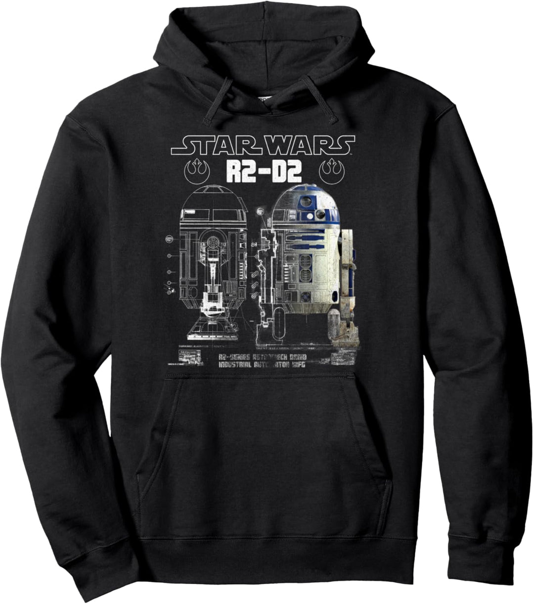 Star Wars R2-D2 Astromech Droid Schematic Pullover Hoodie