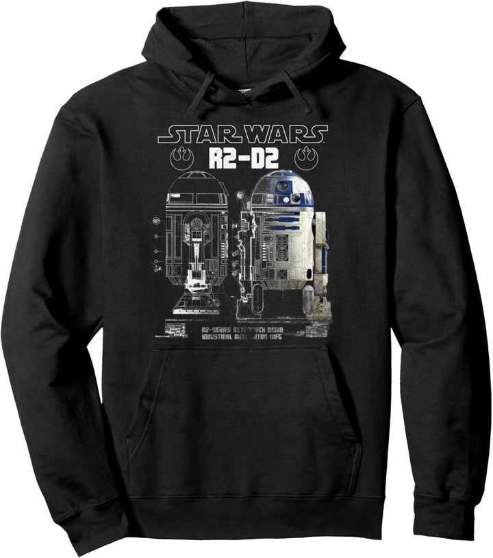Star Wars R2-D2 Astromech Droid Schematic Pullover Hoodie