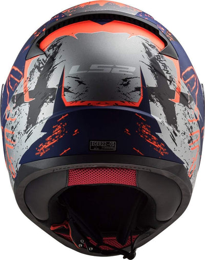 LS2 Herren NC Motorrad Helm, Schwarz/Orange/Blau, M M Schwarz/Orange/Blau, M Schwarz/Orange/Blau