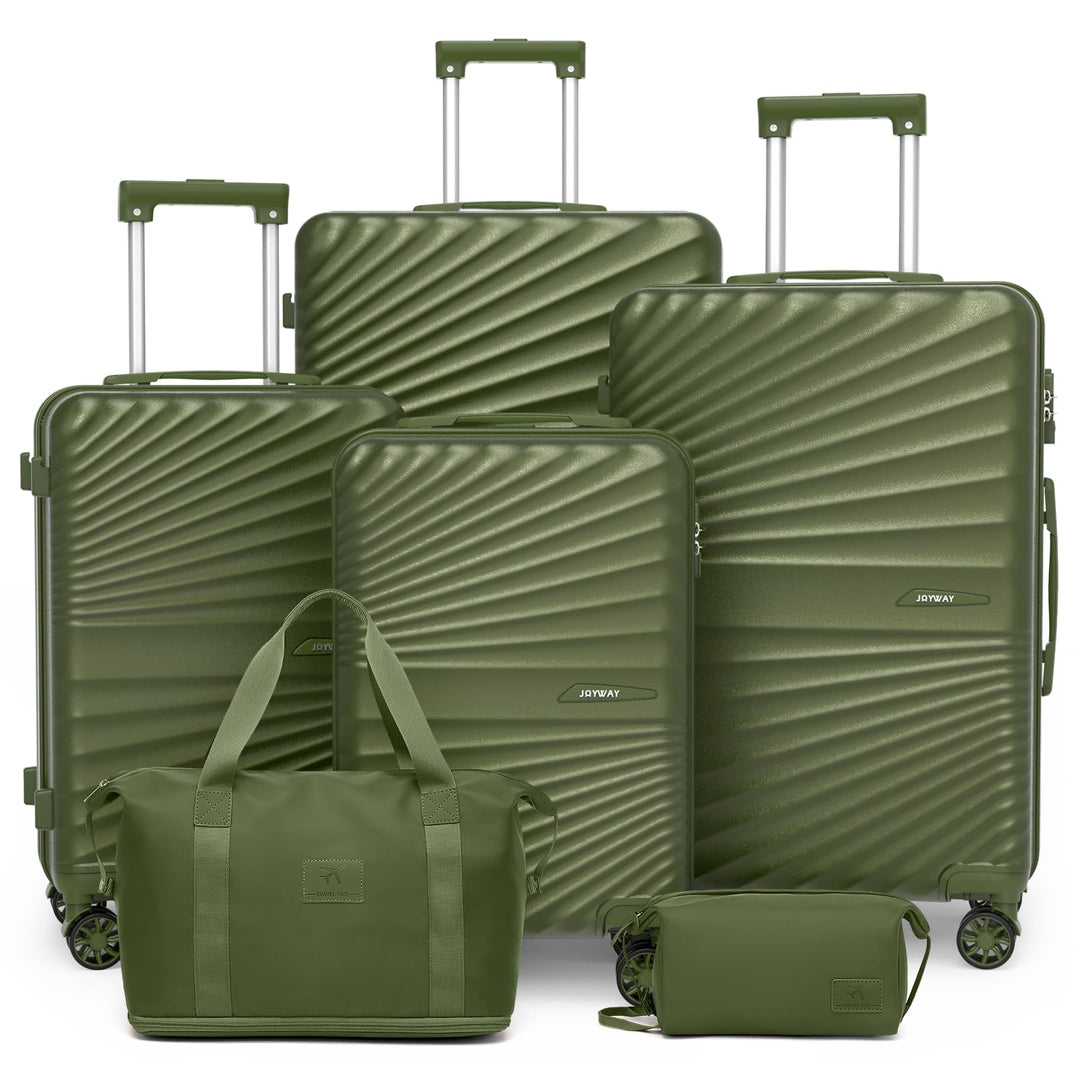 Joyway Kofferset 6tlg Hartschale Leicht mit 4 Rollen und TSA-Schloss Der Gepäcksets Enthält 1 Multif