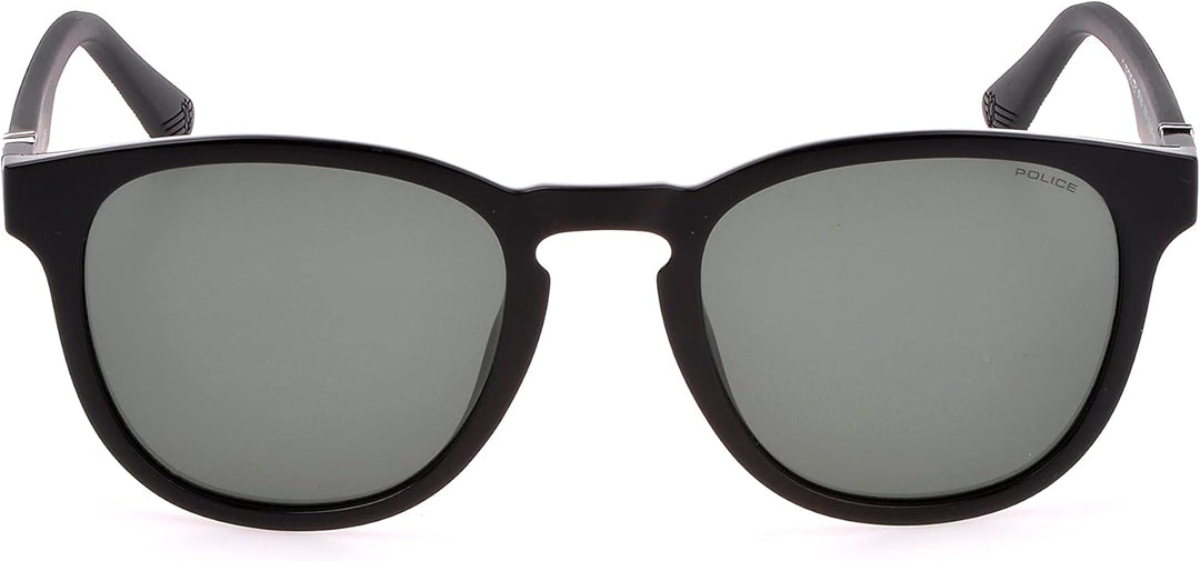 Police Unisex Sunglasses 53 Total Shiny Black, 53 Total Shiny Black