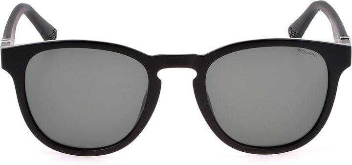 Police Unisex Sunglasses 53 Total Shiny Black, 53 Total Shiny Black