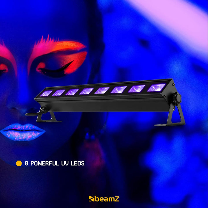 BeamZ BUV93 Schwarzlichtlampe, Schwarzlicht Lampe, UV Strahler, LED Schwarzlicht Party Bar mit hoher