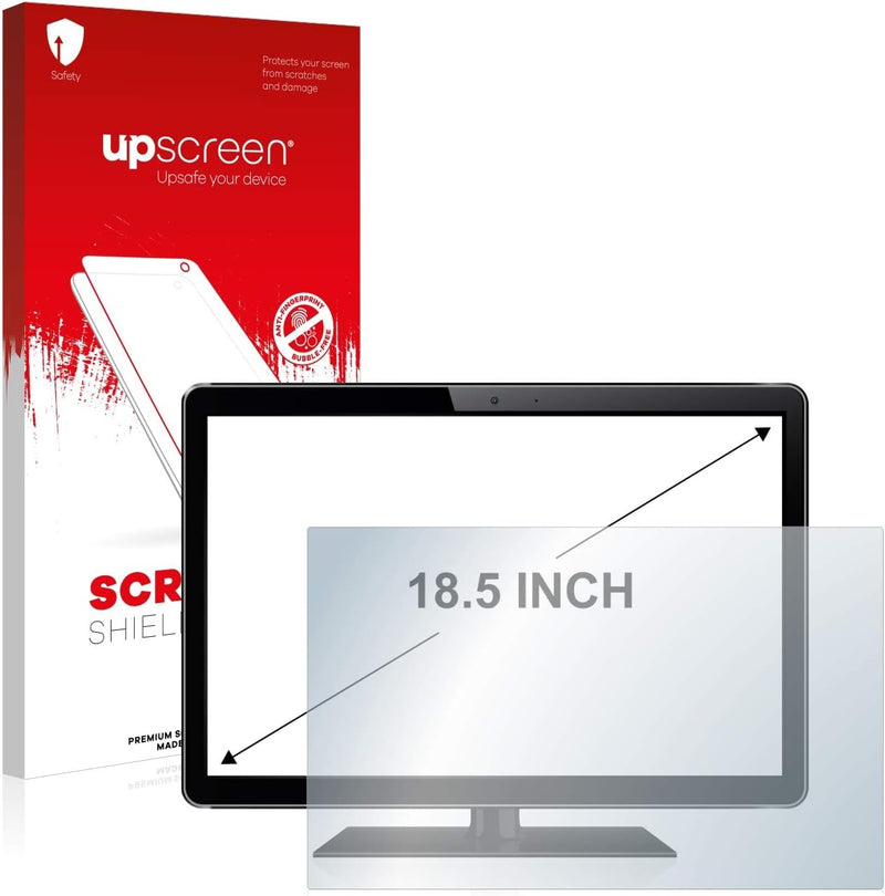 upscreen 18.5" Schutzfolie für 18,5 Zoll Flachbildschirme (47 cm) [410 x 231 mm, 16:9] – Kristallkla