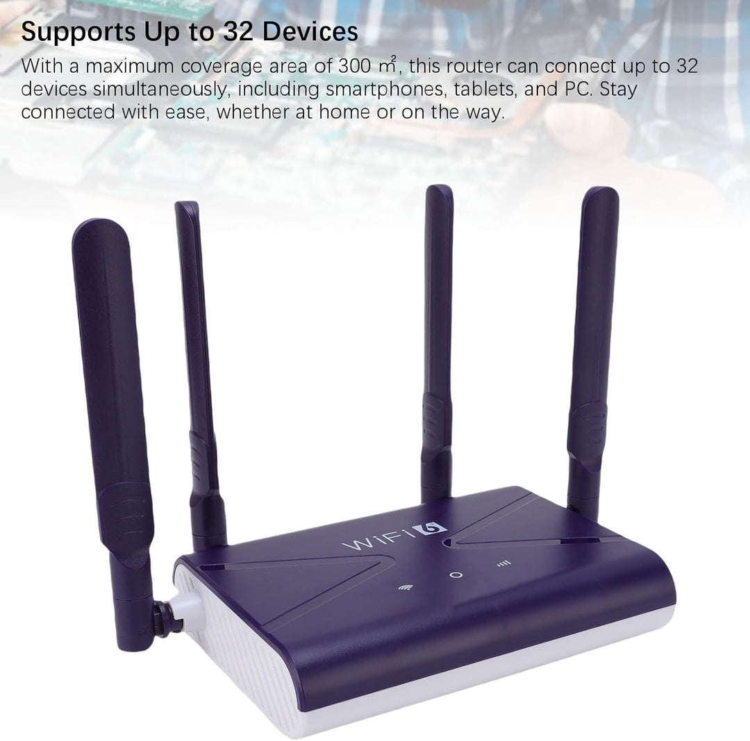 GOWENIC LTE-WLAN-Router 4G 5G CPE-Router mit SIM-Kartensteckplatz und 4 Antennen für Verschiedene Ge