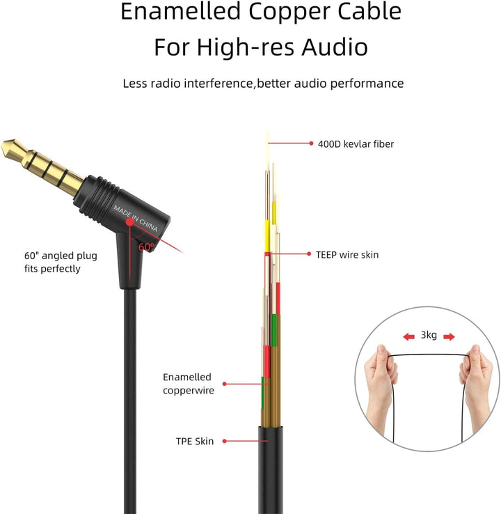 SoundMAGIC E11C Kabelgebundene Kopfhörer mit Mikrofon, HiFi-Stereo-Ohrhörer, geräuschisolierende In-