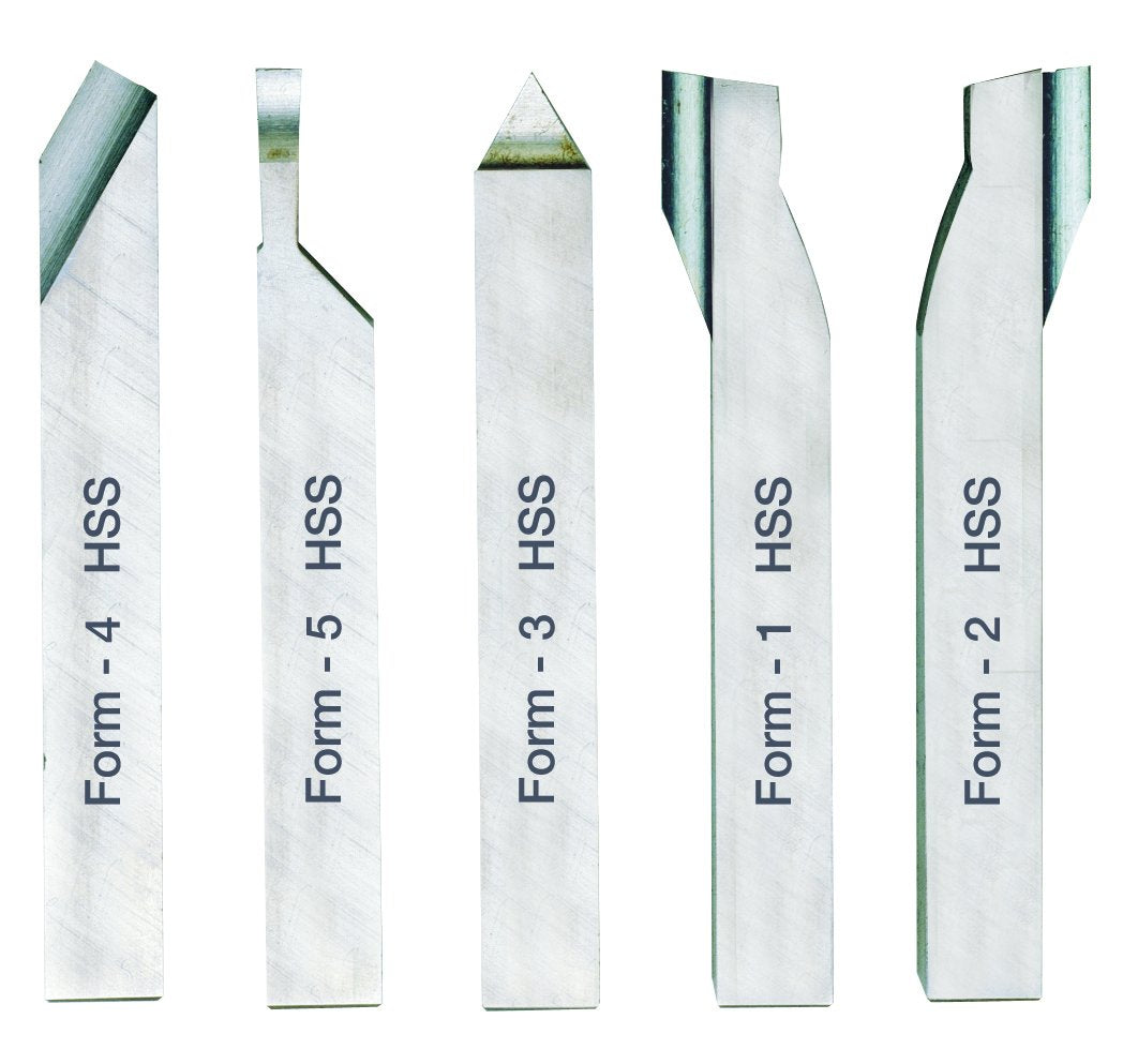Proxxon 24550 Drehstahlsatz, 5-teilig, HSS (10 x 10 x 80 mm) für PD400
