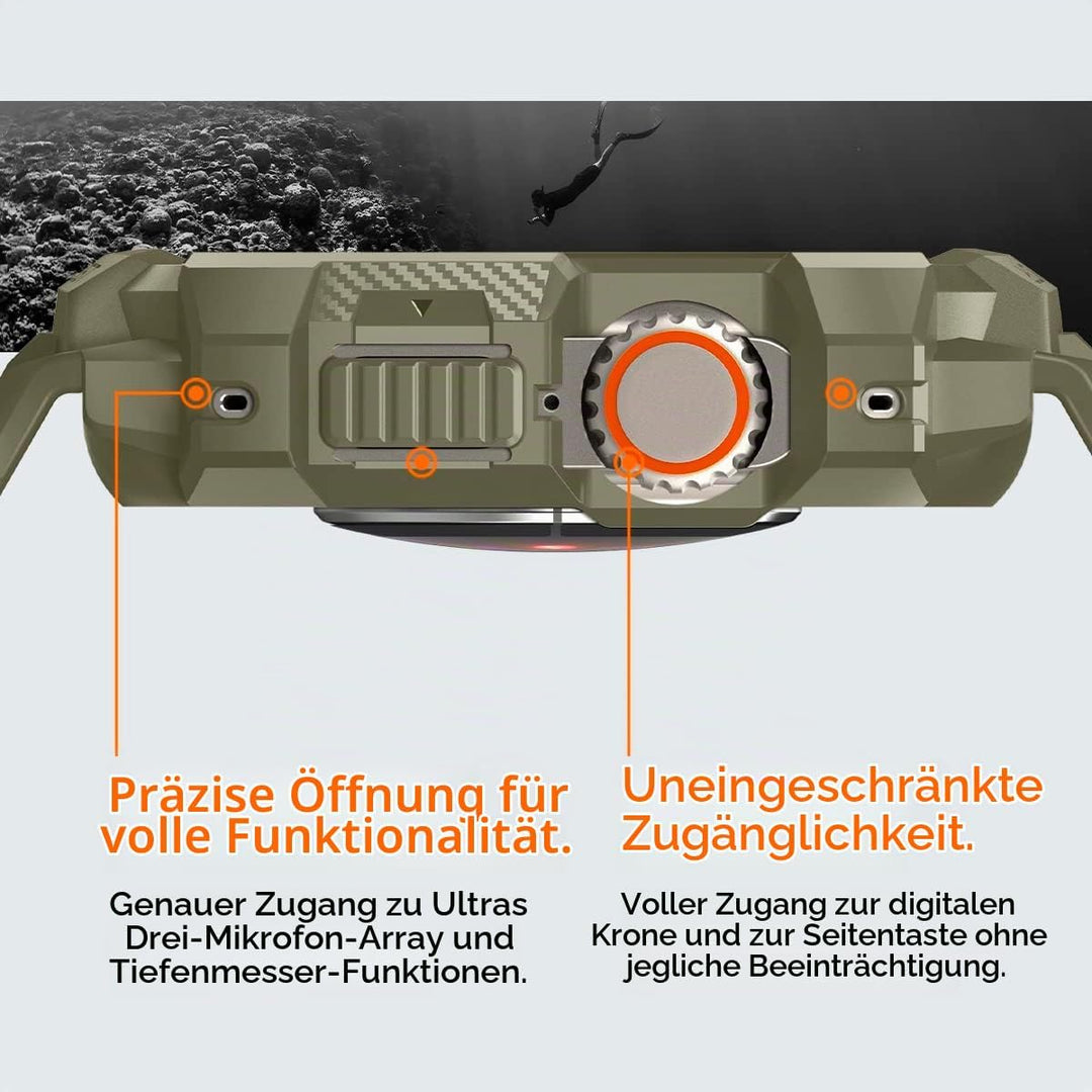 Spigen Rugged Armor Pro Hülle mit Band für Apple Watch Ultra 3/2/1 49mm | TPU-Unibody-Hülle mit Armb