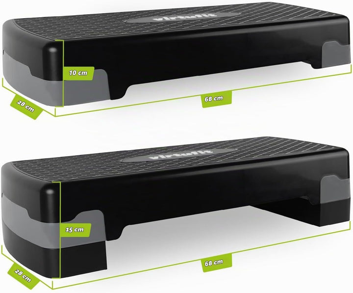 VirtuFit Essential Aerobic Fitness - Steppbrett für Zuhause Stepper höhenverstellbar und rutschfest