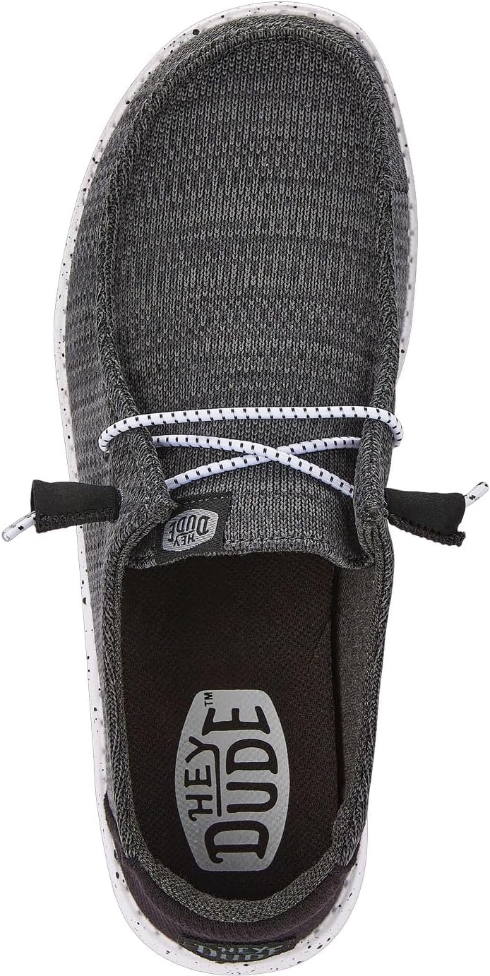 Hey Dude - Wally Sox Stitch Herren - Slip on Schuhe - Herren Loafers, Black White 20 EU Schwarz, 6 T