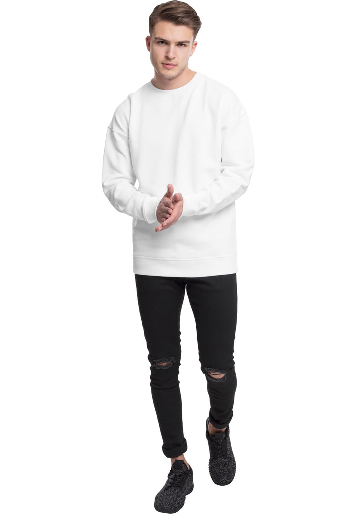Urban Classics Basic Crewneck Männer Langarmshirt schwarz Basics, Streetwear XS Grosse Grössen Weiss