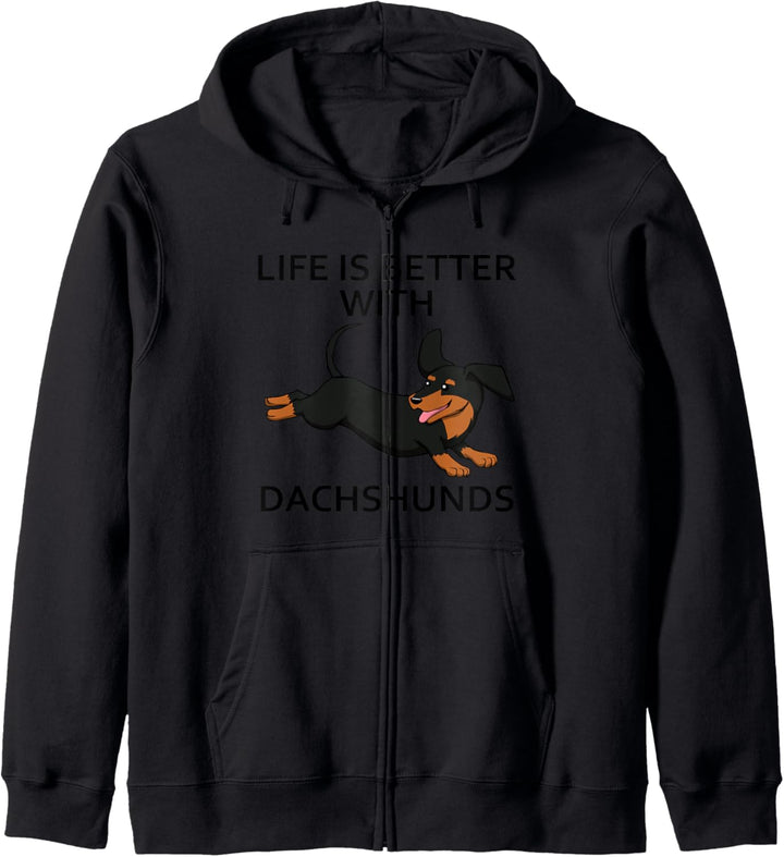 Hundehalter Dackel Mama Witziger Hunde Spruch Kapuzenjacke